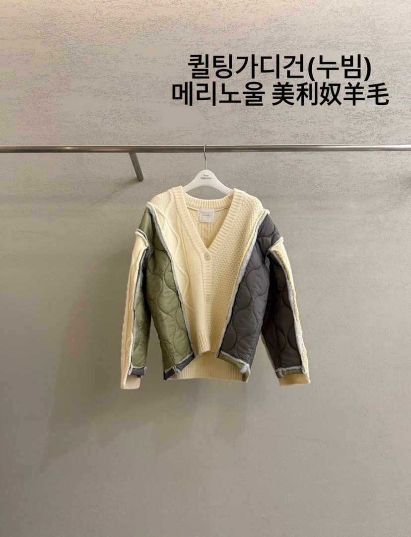 PLAYBUTTON-P韓國直郵女士新品推薦休閑熱賣開衫開衫絎縫PLAYBUTTON開衫圖色1