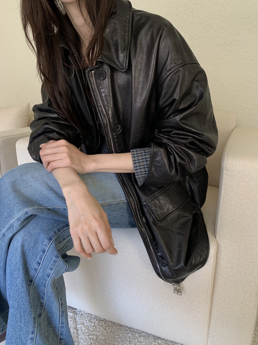 ATHEA東大門實拍女裝新款時尚真品熱賣人氣推薦休閑皮衣羊皮ATHEA皮衣