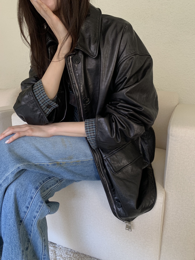 ATHEA東大門實拍女裝新款時尚真品熱賣人氣推薦休閑皮衣羊皮ATHEA皮衣