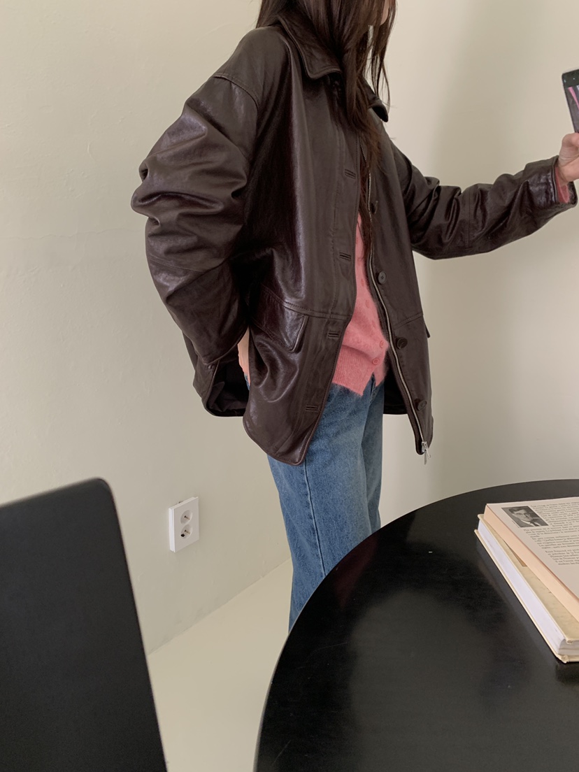 ATHEA東大門實拍女裝新款時尚真品熱賣人氣推薦休閑皮衣羊皮ATHEA皮衣