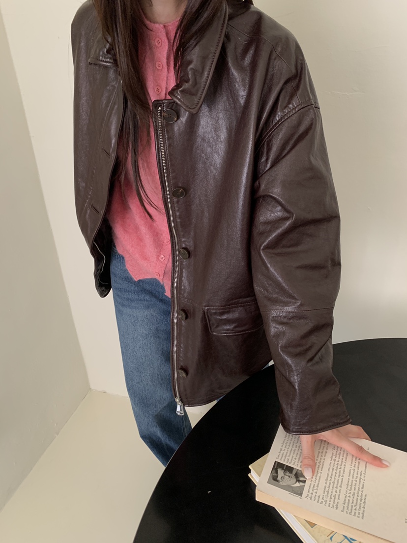 ATHEA東大門實拍女裝新款時尚真品熱賣人氣推薦休閑皮衣羊皮ATHEA皮衣