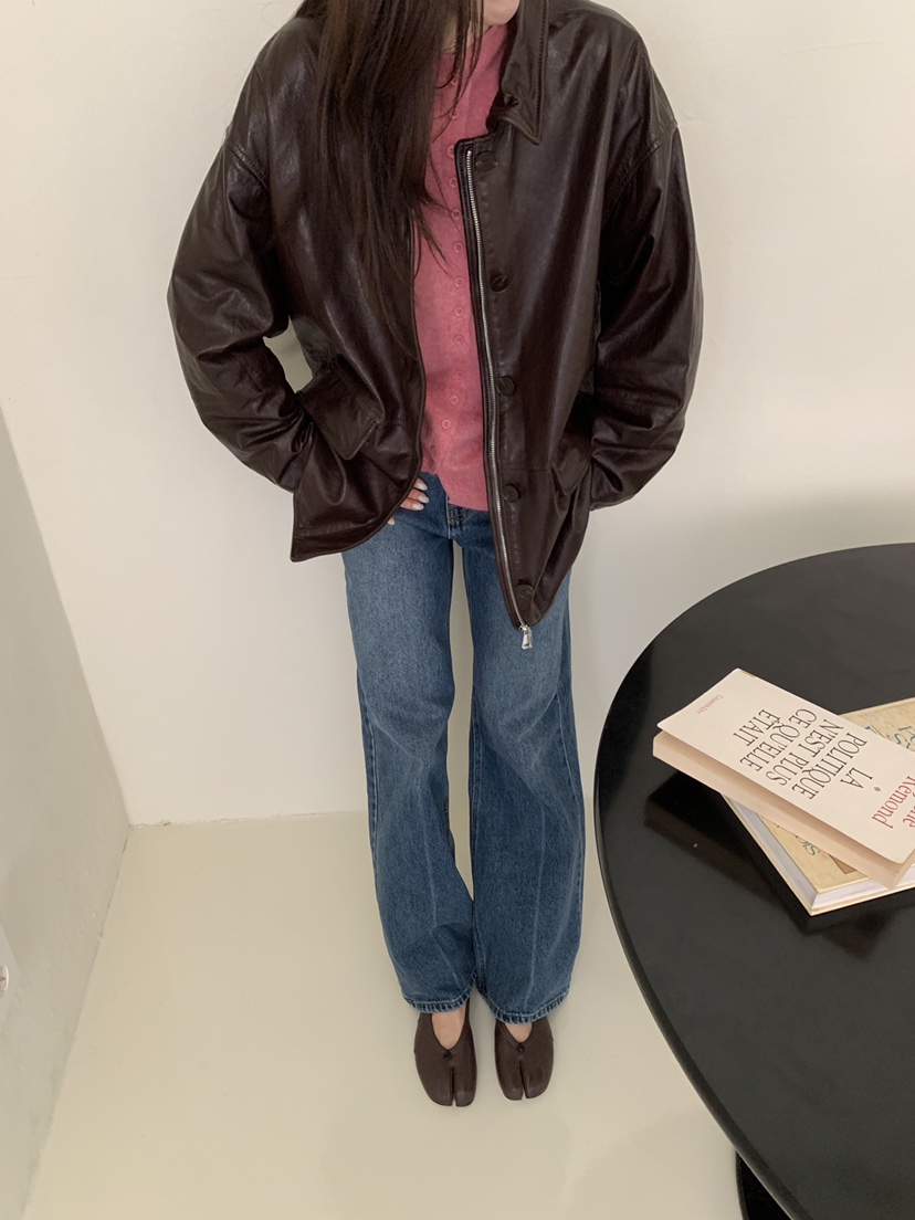 ATHEA東大門實拍女裝新款時尚真品熱賣人氣推薦休閑皮衣羊皮ATHEA皮衣圖色2