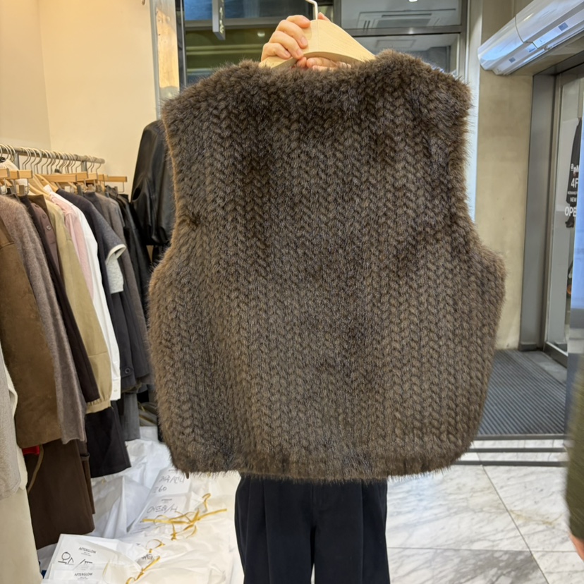 AFTERGLOW東大門直郵女裝新品真品熱賣推薦時尚休閑馬甲皮草AFTERGLOW馬甲