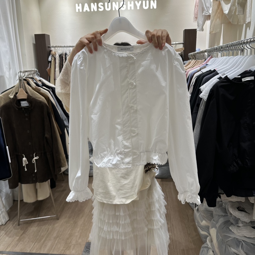 HANSUNGHYUN東大門代購女士新品休閑人氣熱賣推薦襯衫蕾絲衫HANSUNGHYUN襯衫/蕾絲衫