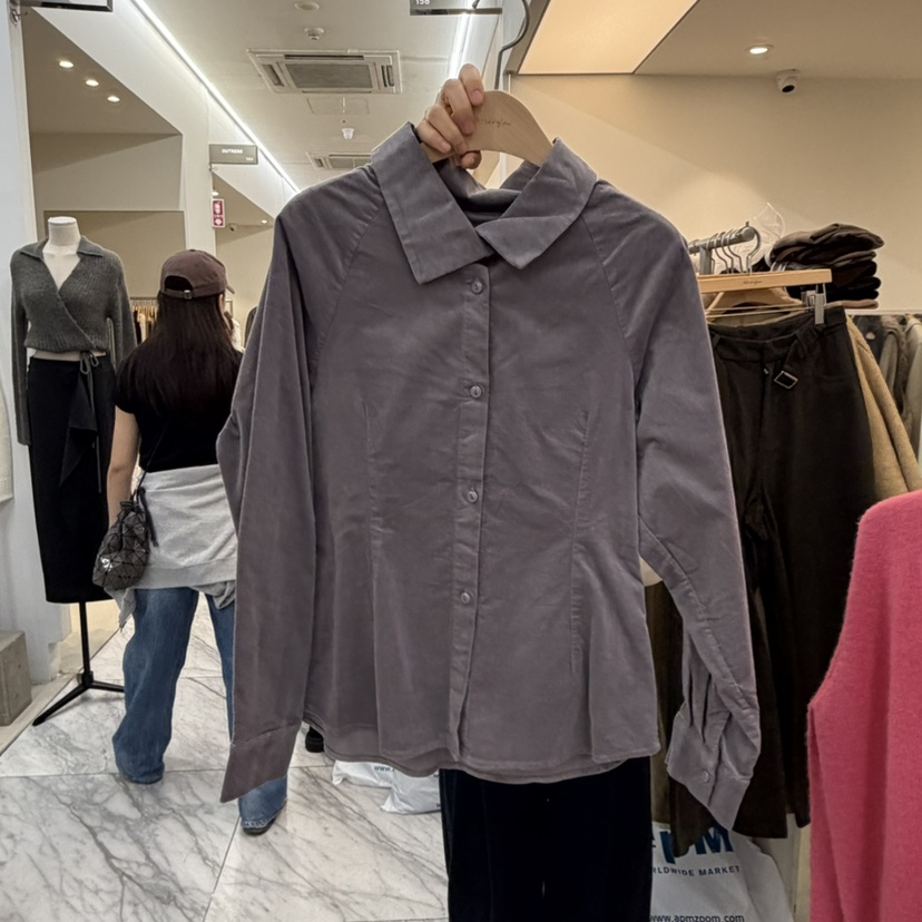 AFTERGLOW東大門代購女士新品人氣熱賣時尚襯衫蕾絲衫褶裥AFTERGLOW襯衫/蕾絲衫圖色1