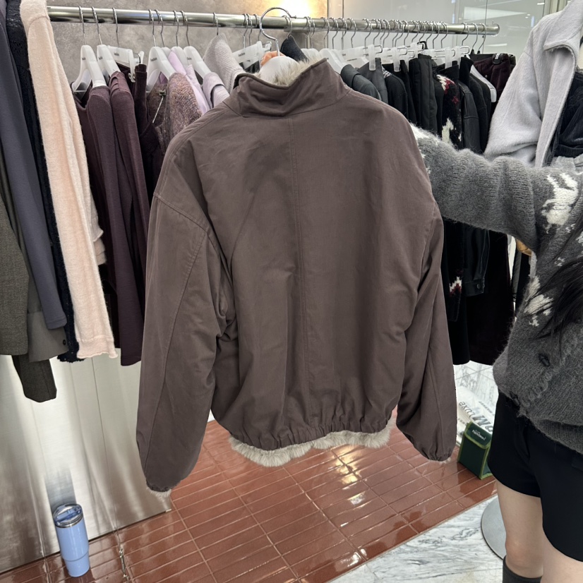 FOUNDATION東大門代購女裝新品時尚推薦休閑真品夾克兩面穿FOUNDATION夾克