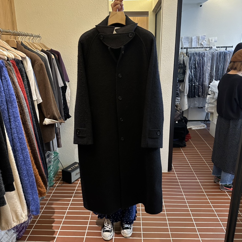 CHOI-L東大門代購女士新品人氣時尚中長款大衣含腰帶羊駝CHOI中長款大衣圖色2