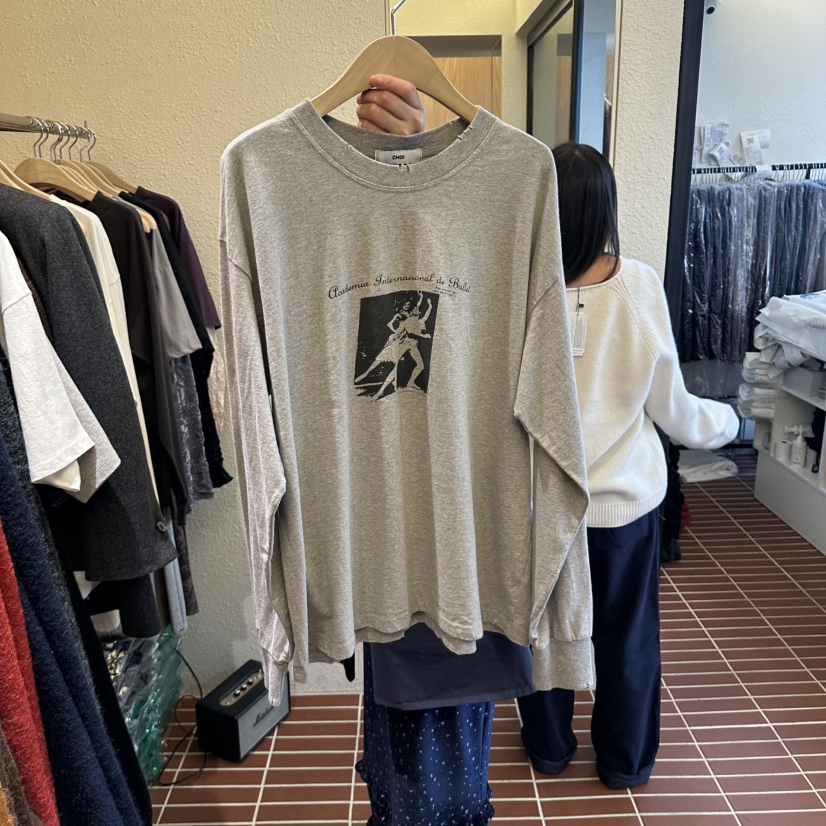 CHOI-L東大門代購女裝新品熱賣人氣真品休閑長袖T恤復古CHOI長袖T恤圖色2