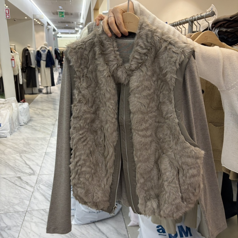 AFTERGLOW東大門代購女士新款真品熱賣馬甲兩面穿毛皮雙面AFTERGLOW馬甲圖色3