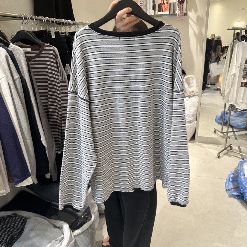 LIVU/MEMO CLASSIC東大門直郵女裝新品推薦人氣長袖T恤LIVU/MEMO CLASSIC長袖T恤