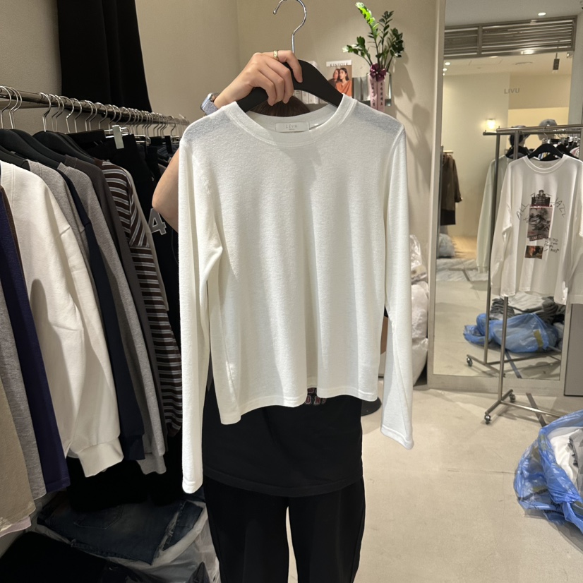 LIVU/MEMO CLASSIC韓國直郵女裝新款熱賣時尚真品長袖T恤LIVU/MEMO CLASSIC長袖T恤圖色1