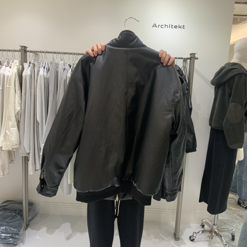 ARCHITEKT東大門實拍女士新款時尚推薦人氣休閑熱賣皮衣加絨ARCHITEKT皮衣