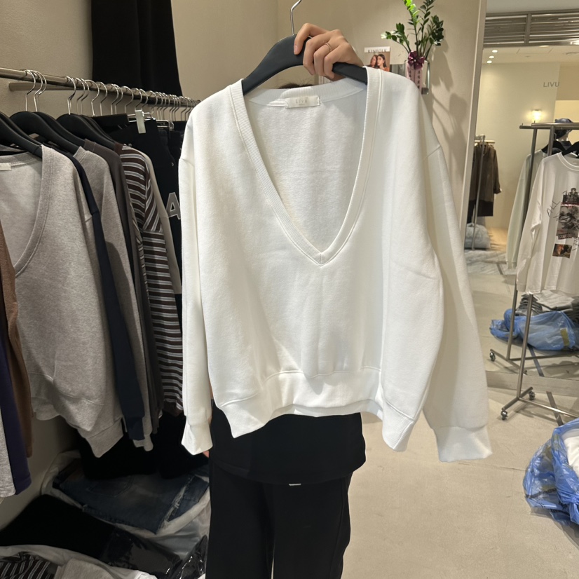 LIVU/MEMO CLASSIC東大門直郵女士新品推薦衛衣V領加絨LIVU/MEMO CLASSIC衛衣圖色1