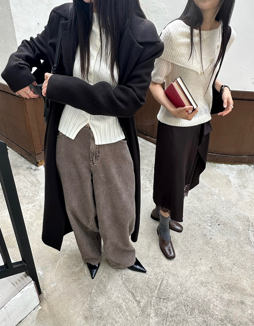 ROOOF東大門實拍女士新款休閑推薦時尚熱賣休閑褲燈芯絨豬皮ROOOF休閑褲