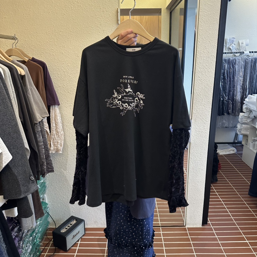 CHOI-L韓國直郵女士新款推薦熱賣真品時尚休閑長袖T恤絲絨CHOI長袖T恤圖色2