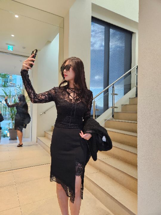 HIGH HEELS韓國直郵女裝新款推薦休閑人氣熱賣襯衫蕾絲衫HIGH HEELS襯衫/蕾絲衫