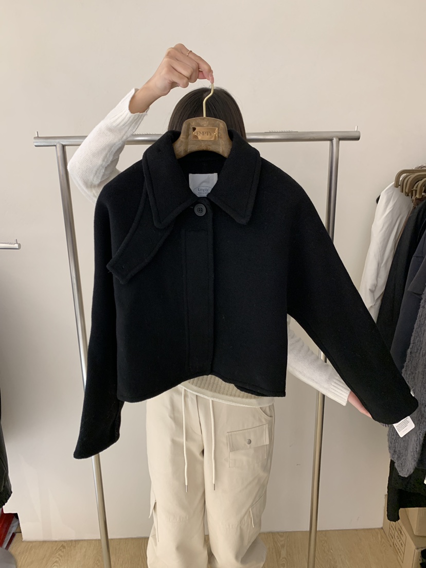 EMPTY東大門實拍女裝新品推薦人氣真品熱賣休閑時尚短款大衣EMPTY短款大衣圖色2
