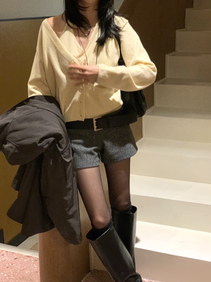 LOFN韓國代購女士新品休閑時尚真品熱賣推薦針織衫假兩件LOFN針織衫