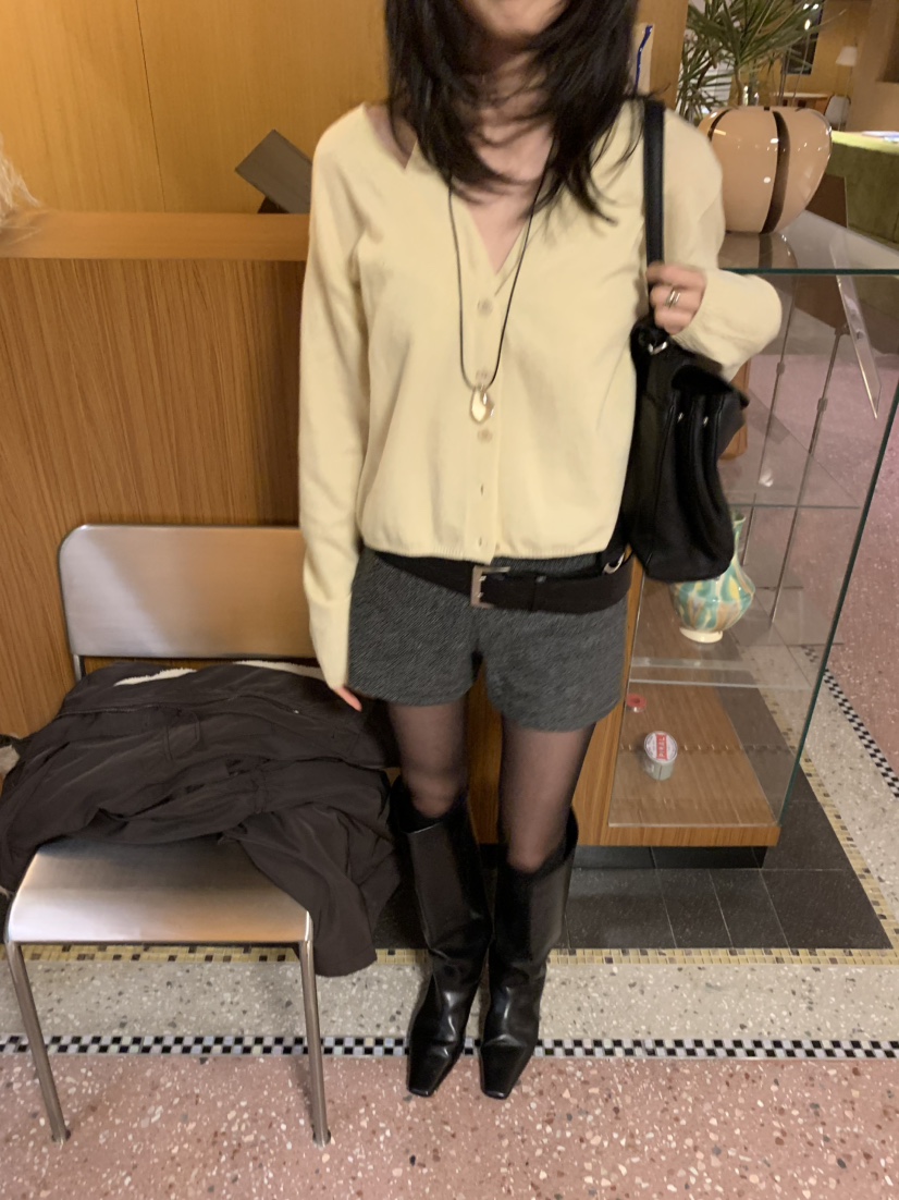 LOFN韓國代購女士新品休閑時尚真品熱賣推薦針織衫假兩件LOFN針織衫