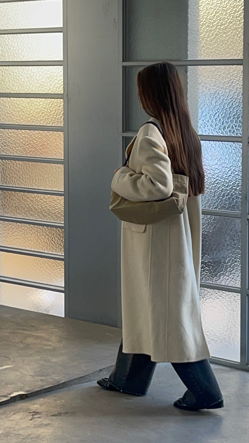 ANOTHER AVENUE東大門實拍女裝新款真品中長款大衣羊駝毛混紡ANOTHER AVENUE中長款大衣