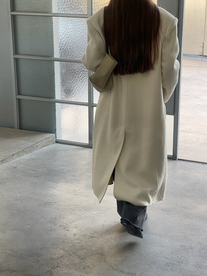 ANOTHER AVENUE東大門實拍女裝新款真品中長款大衣羊駝毛混紡ANOTHER AVENUE中長款大衣