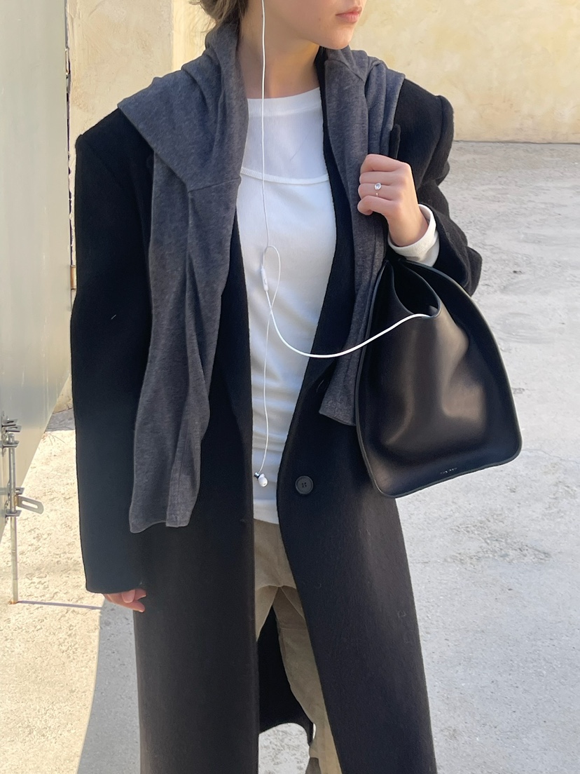 ANOTHER AVENUE東大門實拍女裝新款真品中長款大衣羊駝毛混紡ANOTHER AVENUE中長款大衣