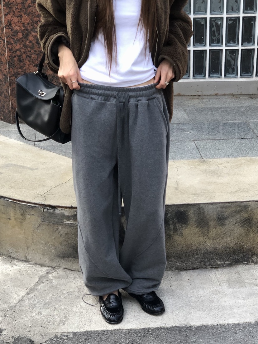 ONDO-P韓國直郵女裝新品人氣真品休閑熱賣休閑褲抓絨羅紋ONDO-P休閑褲