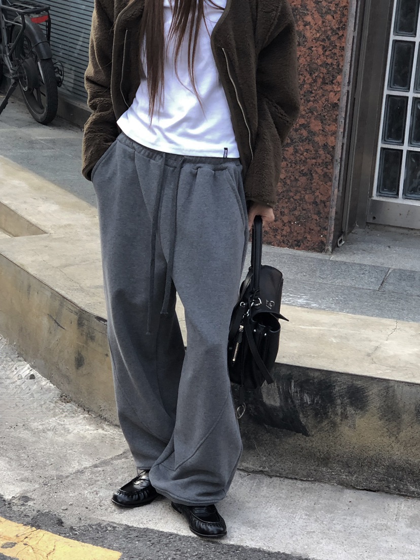 ONDO-P韓國直郵女裝新品人氣真品休閑熱賣休閑褲抓絨羅紋ONDO-P休閑褲