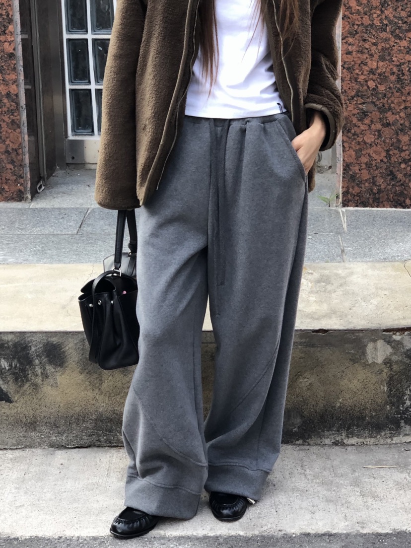 ONDO-P韓國直郵女裝新品人氣真品休閑熱賣休閑褲抓絨羅紋ONDO-P休閑褲