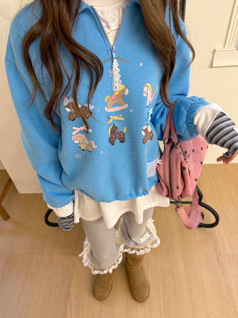 BOUTIQUE-L韓國直郵女裝新品推薦熱賣人氣休閑時尚真品衛衣BOUTIQUE-L衛衣