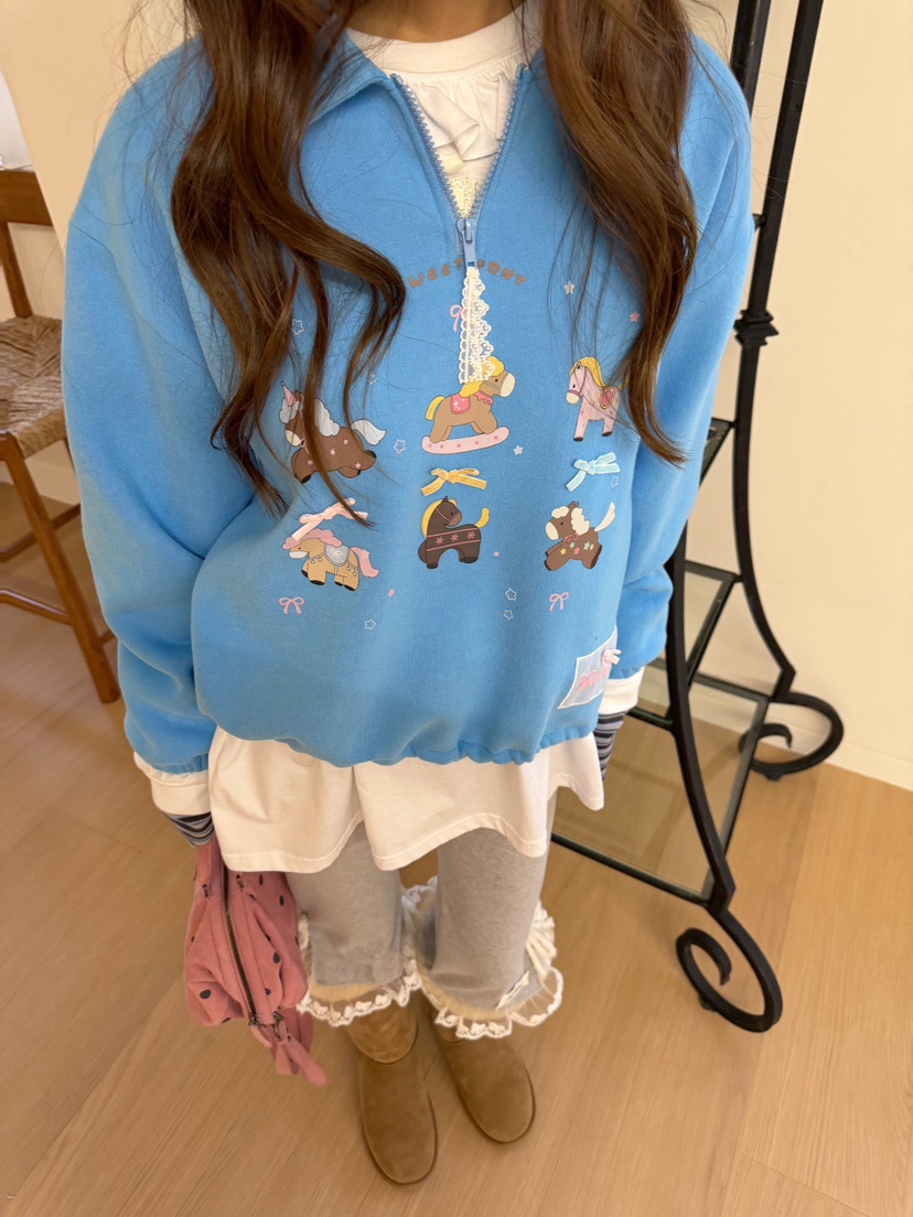 BOUTIQUE-L韓國直郵女裝新品推薦熱賣人氣休閑時尚真品衛衣BOUTIQUE-L衛衣圖色3