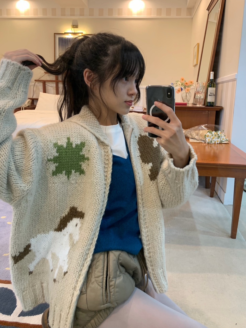 PANTRY HAUS東大門代購女裝新款推薦真品熱賣休閑開衫拉鏈PANTRY HAUS開衫