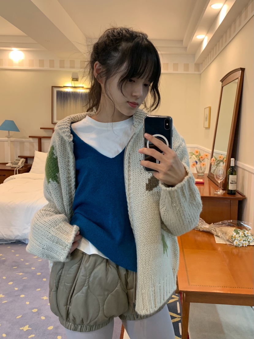 PANTRY HAUS東大門代購女裝新款推薦真品熱賣休閑開衫拉鏈PANTRY HAUS開衫