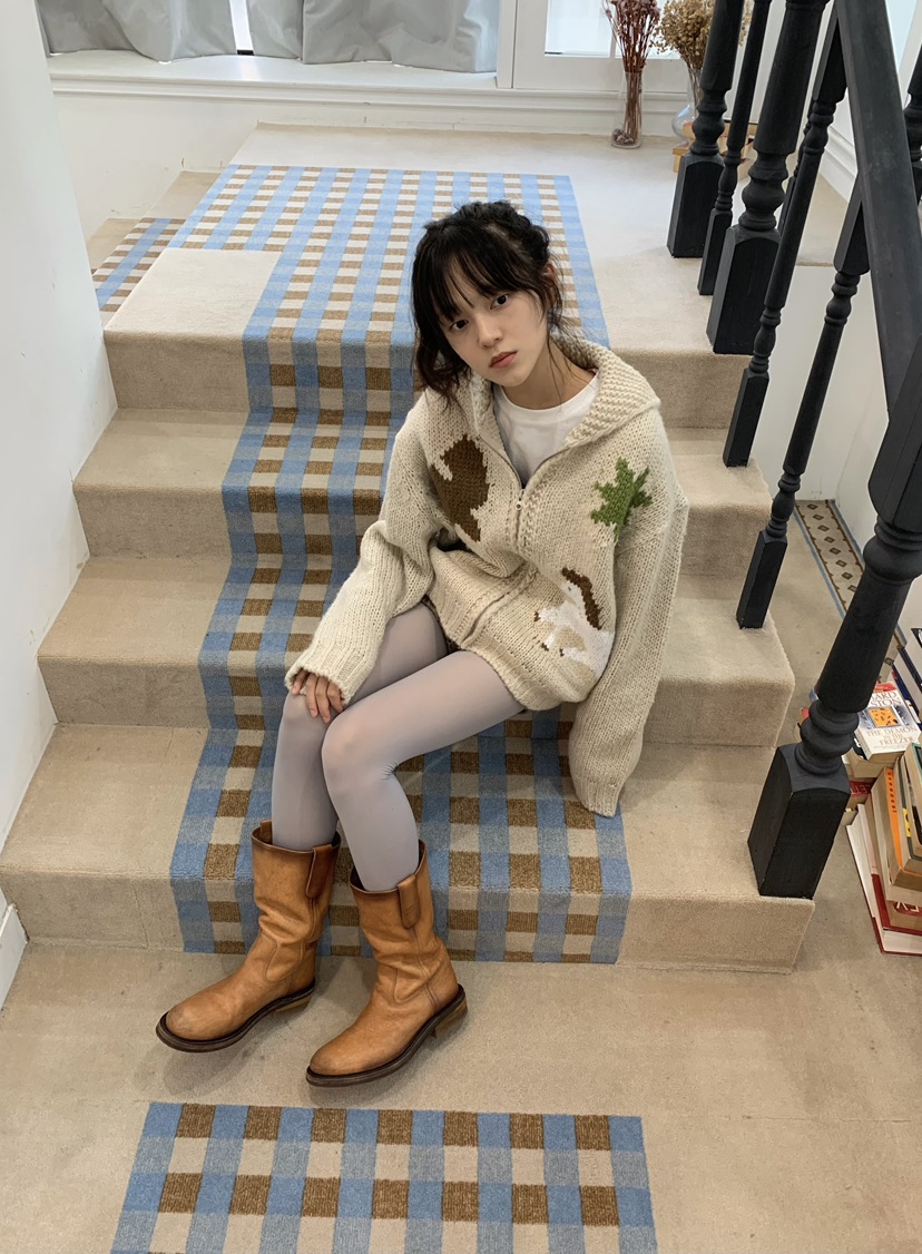 PANTRY HAUS東大門代購女裝新款推薦真品熱賣休閑開衫拉鏈PANTRY HAUS開衫