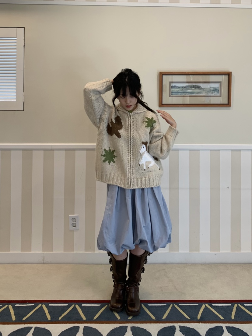 PANTRY HAUS東大門代購女裝新款推薦真品熱賣休閑開衫拉鏈PANTRY HAUS開衫