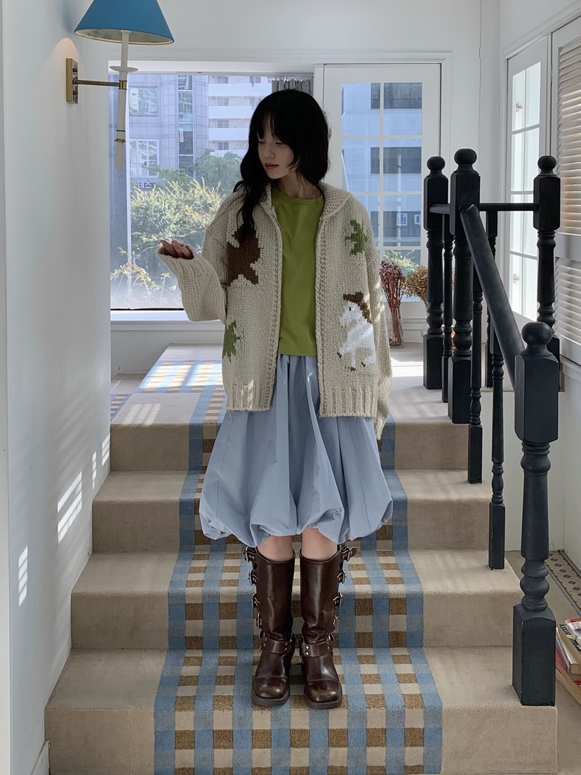 PANTRY HAUS東大門代購女裝新款推薦真品熱賣休閑開衫拉鏈PANTRY HAUS開衫