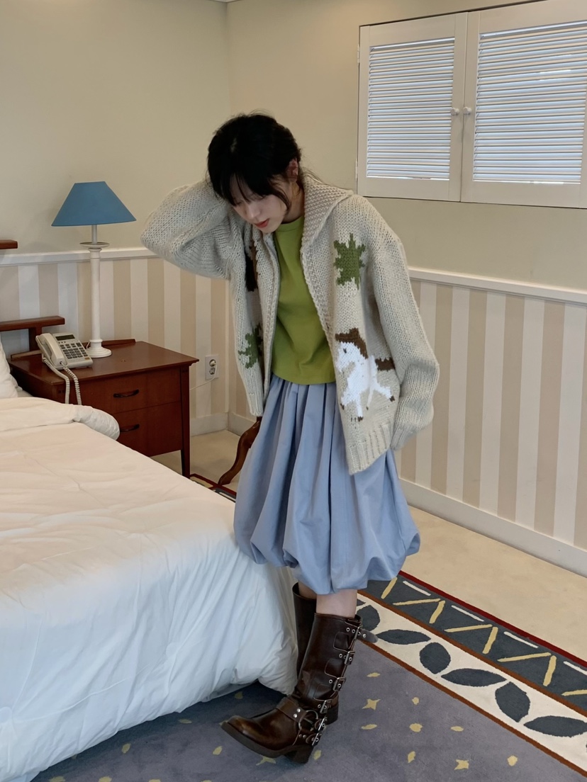 PANTRY HAUS東大門代購女裝新款推薦真品熱賣休閑開衫拉鏈PANTRY HAUS開衫