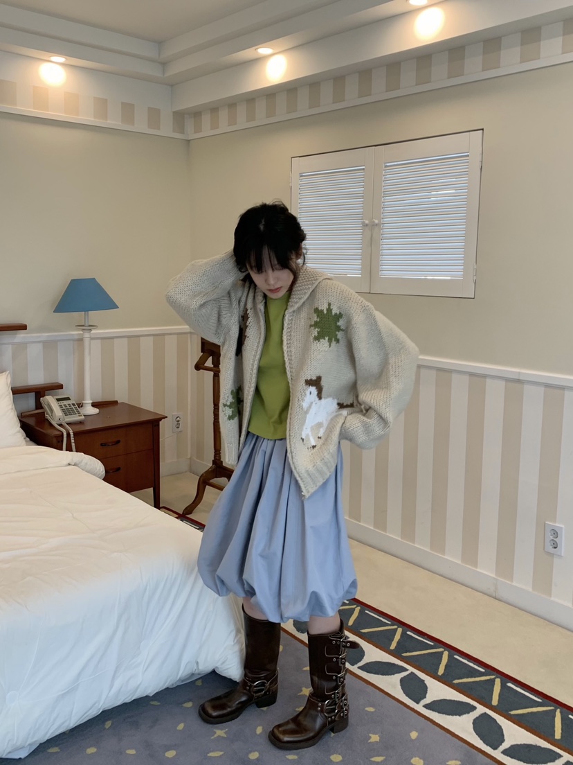 PANTRY HAUS東大門代購女裝新款推薦真品熱賣休閑開衫拉鏈PANTRY HAUS開衫