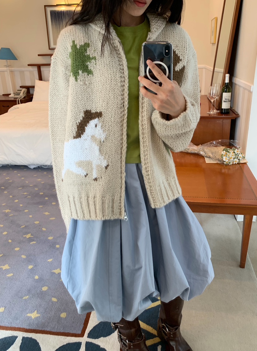 PANTRY HAUS東大門代購女裝新款推薦真品熱賣休閑開衫拉鏈PANTRY HAUS開衫
