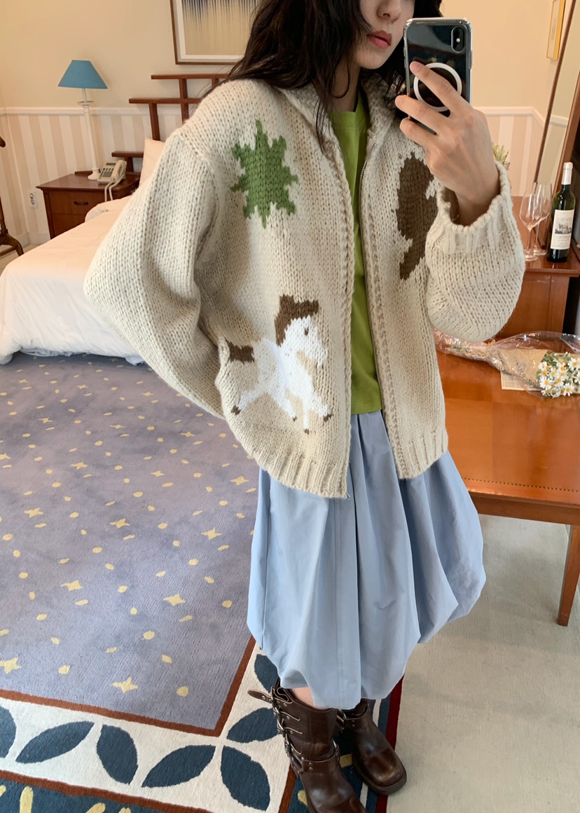 PANTRY HAUS東大門代購女裝新款推薦真品熱賣休閑開衫拉鏈PANTRY HAUS開衫