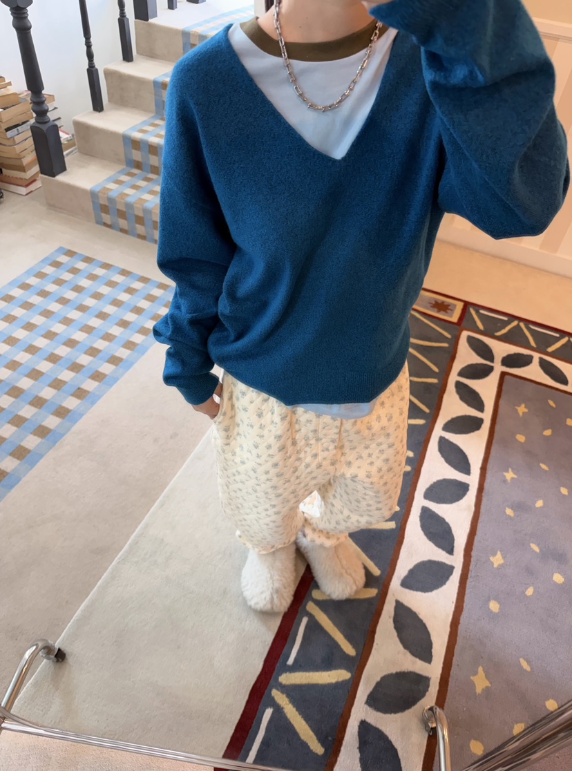 PANTRY HAUS東大門代購女裝新款時尚熱賣休閑針織衫深V領PANTRY HAUS針織衫