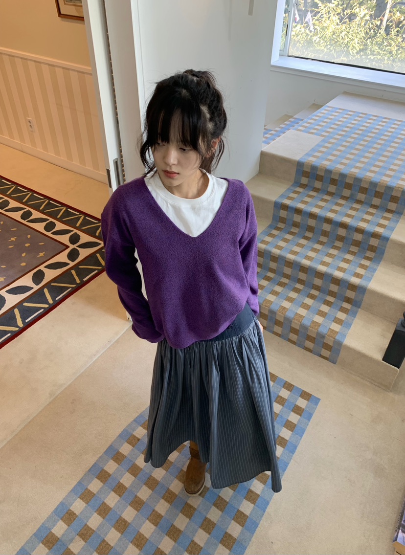 PANTRY HAUS東大門代購女裝新款時尚熱賣休閑針織衫深V領PANTRY HAUS針織衫