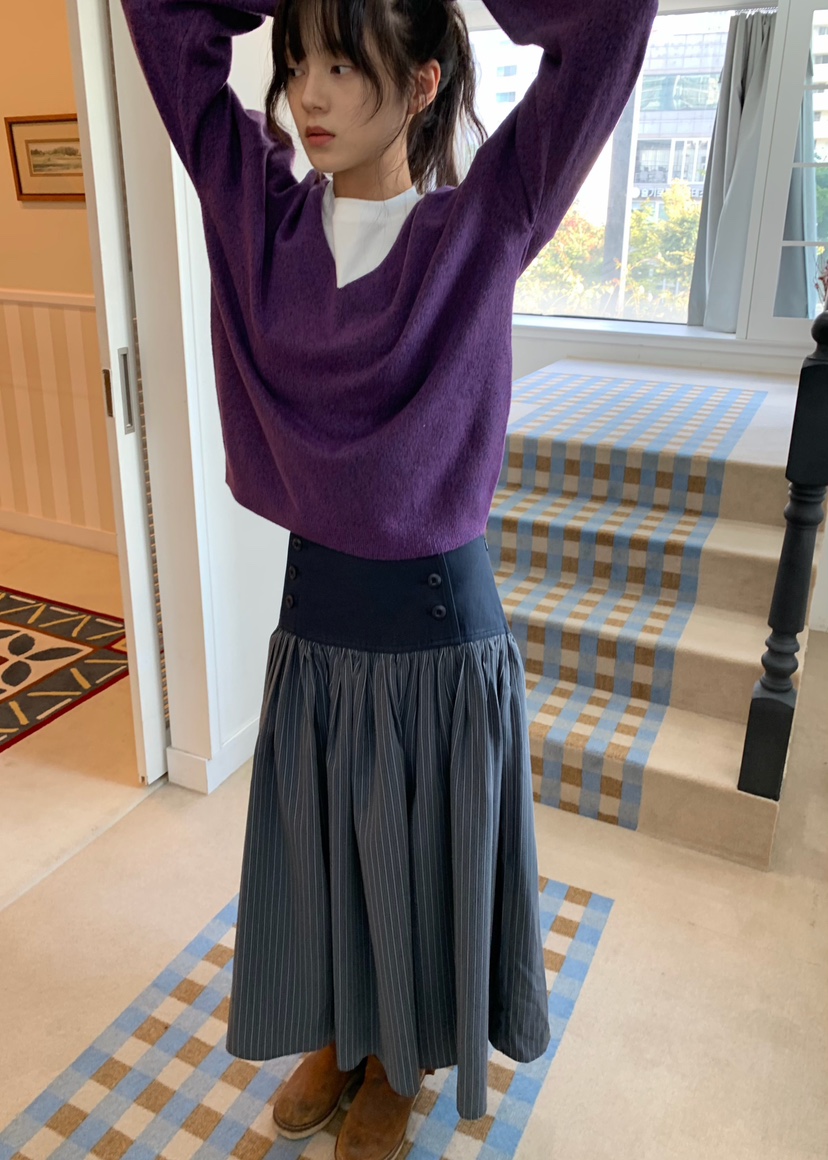 PANTRY HAUS東大門代購女裝新款時尚熱賣休閑針織衫深V領PANTRY HAUS針織衫