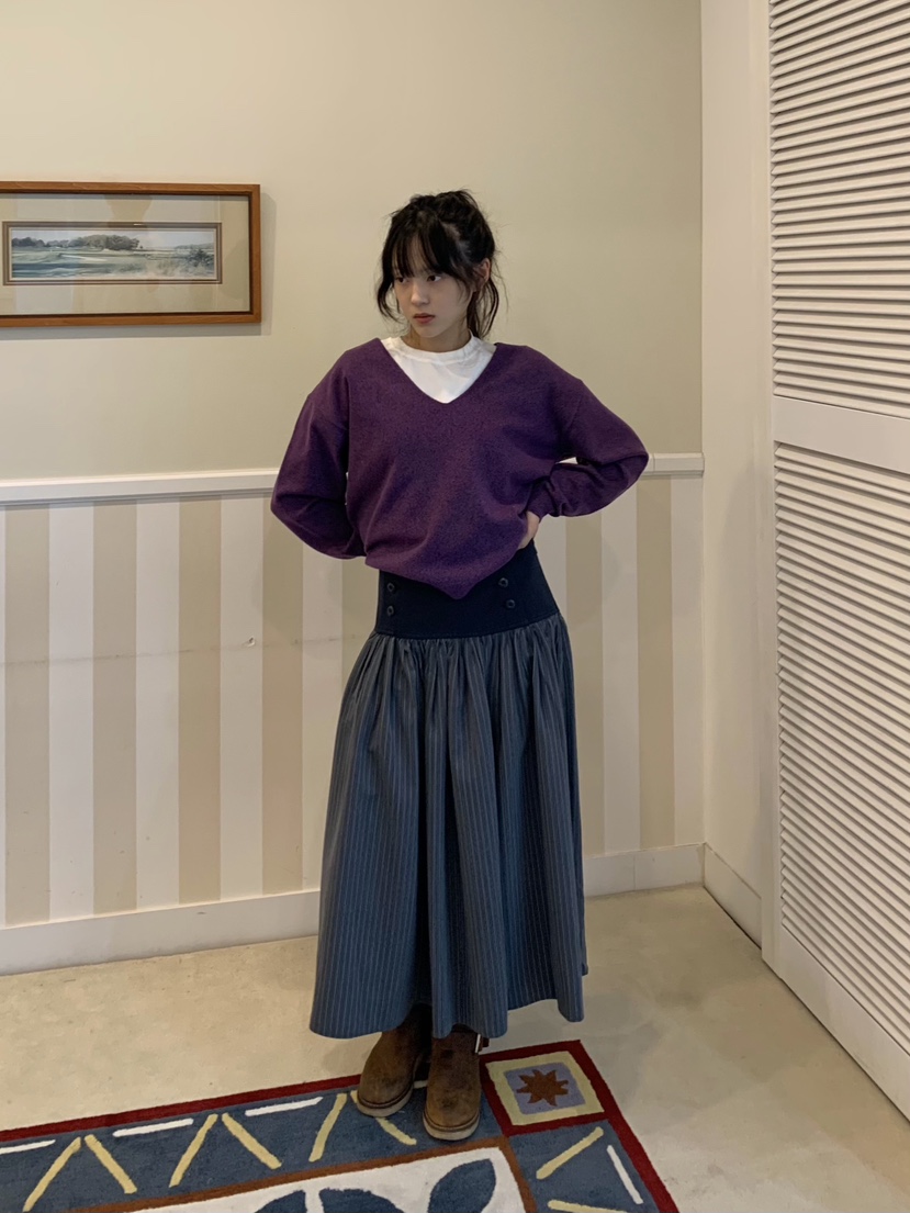 PANTRY HAUS東大門代購女裝新款時尚熱賣休閑針織衫深V領PANTRY HAUS針織衫