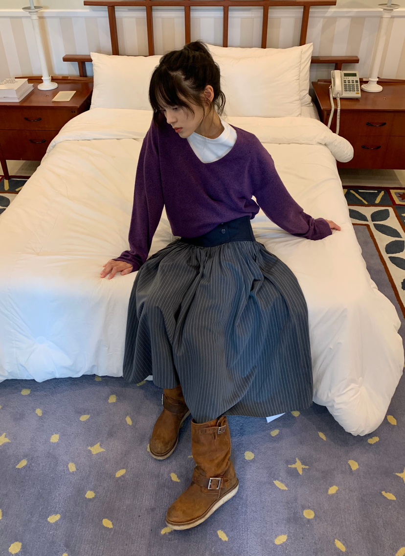 PANTRY HAUS東大門代購女裝新款時尚熱賣休閑針織衫深V領PANTRY HAUS針織衫