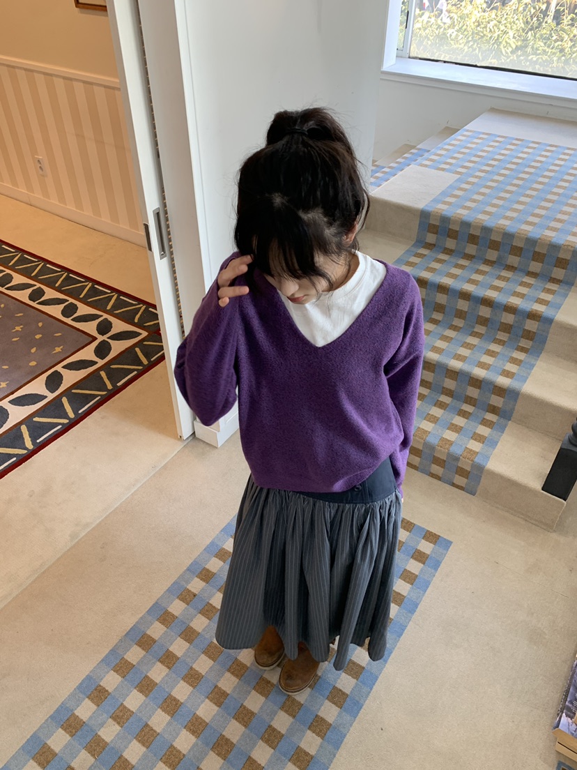 PANTRY HAUS東大門代購女裝新款時尚熱賣休閑針織衫深V領PANTRY HAUS針織衫