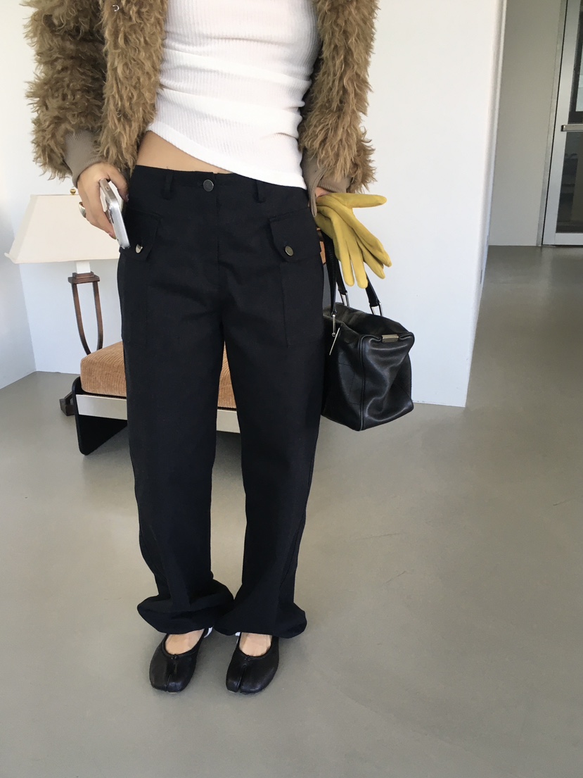 TREMA韓國直郵女裝新品人氣推薦時尚休閑熱賣真品休閑褲口袋TREMA休閑褲
