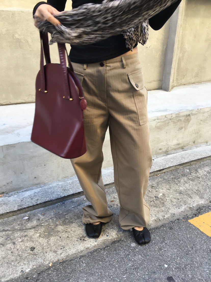 TREMA韓國直郵女裝新品人氣推薦時尚休閑熱賣真品休閑褲口袋TREMA休閑褲