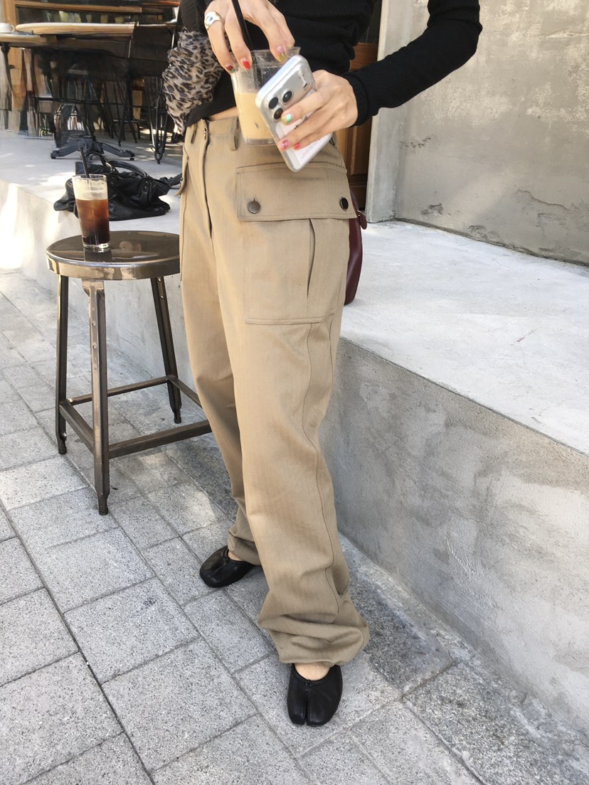 TREMA韓國直郵女裝新品人氣推薦時尚休閑熱賣真品休閑褲口袋TREMA休閑褲