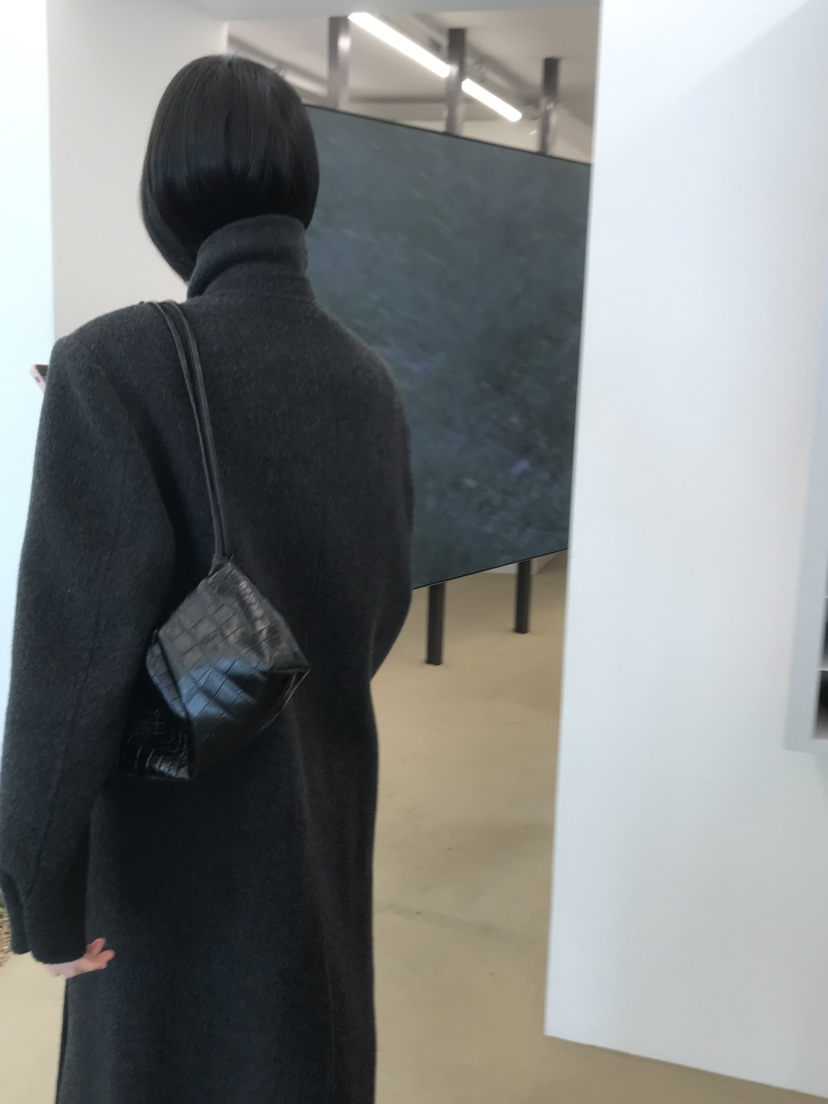 LOFN韓國代購女士新款推薦熱賣時尚休閑人氣真品中長款大衣LOFN中長款大衣